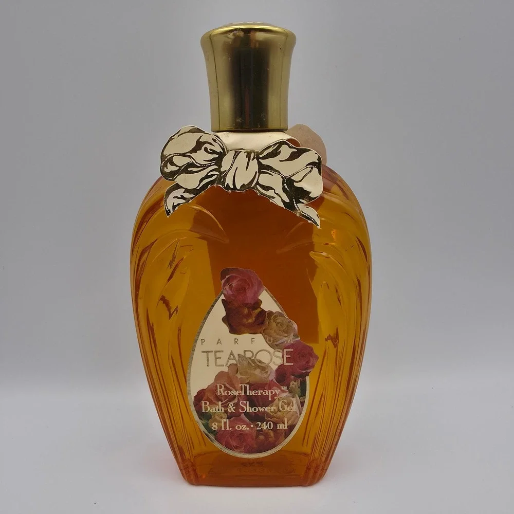 Perfumers Workshop Tea Rose RoseTherapy Bath & Shower Gel 8 fl oz Vintage Bottle